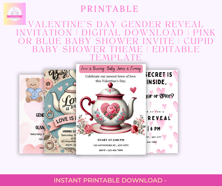 Valentine's Day Gender Reveal or Baby Shower