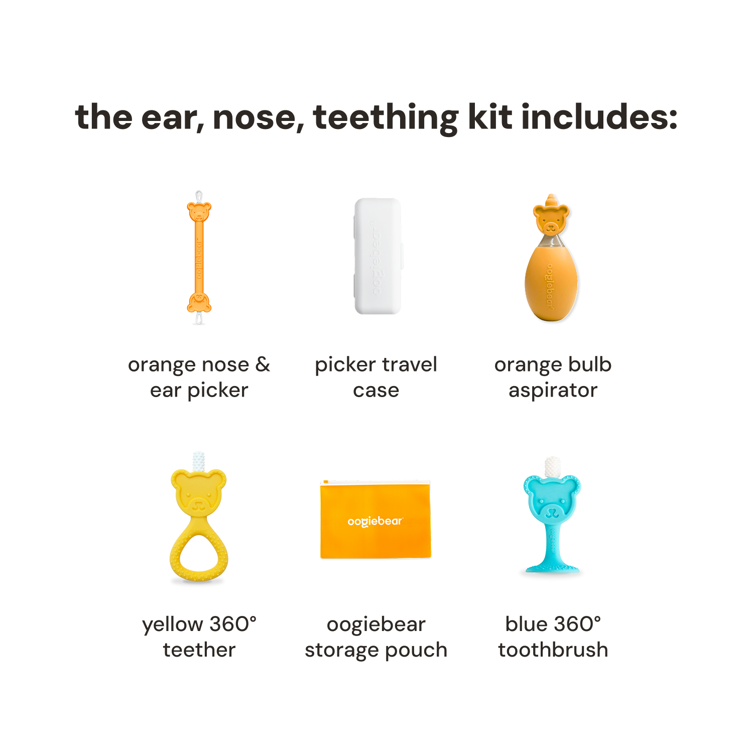 oogiebear baby ear, nose & teething kit