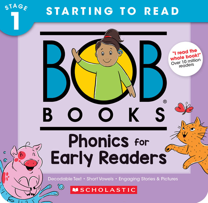 Bob Books - Phonics for Early Readers Box Set Decodable Phonics Books, Ages 4 and Up, Kindergarten (Stage 1: Starting to Read)
