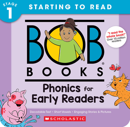 Bob Books - Phonics for Early Readers Box Set Decodable Phonics Books, Ages 4 and Up, Kindergarten (Stage 1: Starting to Read)